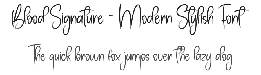 Blood Signature – Modern Stylish Font by creativeletter — Script Handwritten Font