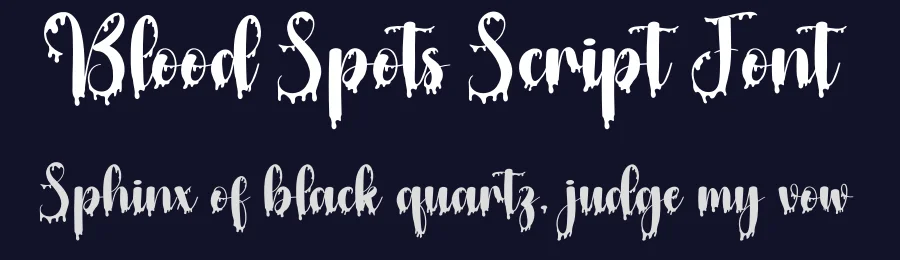 Blood Spots Script Font by creativeletter — Script Handwritten Font — thumbnail 2