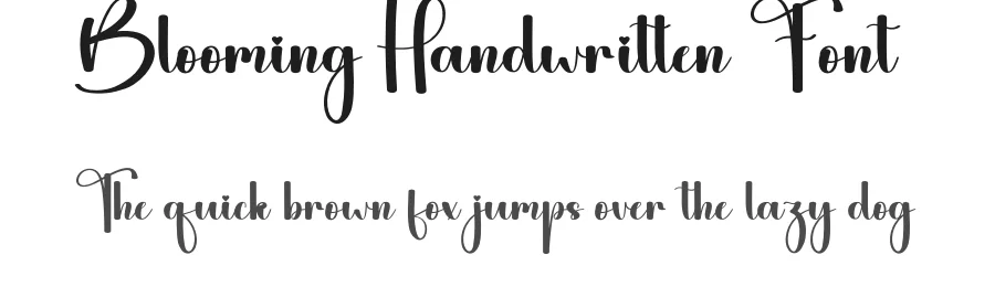 Blooming Handwritten Font by andikastudio — Script Handwritten Font