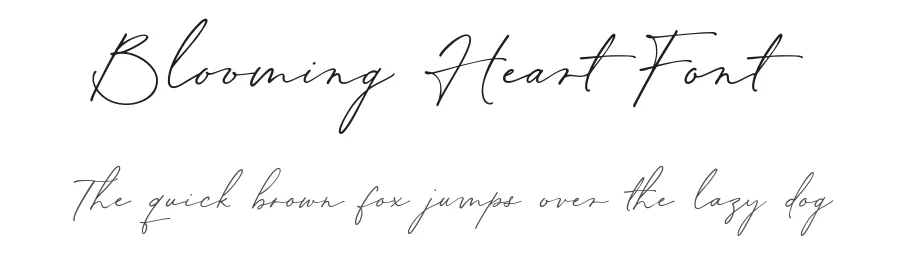 Blooming Heart Font by LunasType — Script Handwritten Font