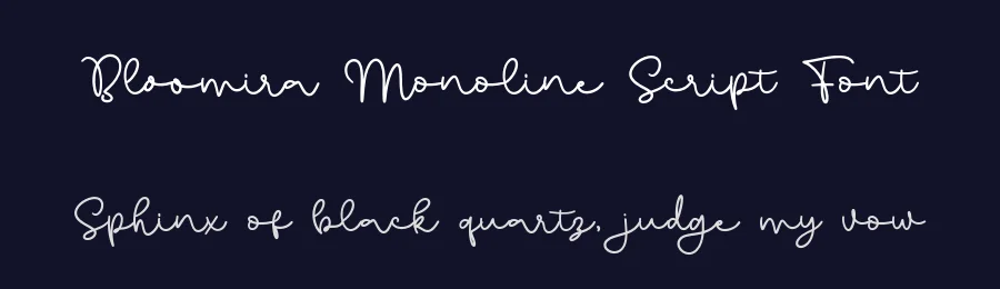 Bloomira Monoline Script Font by bearydsgn — Script Handwritten Font — thumbnail 2