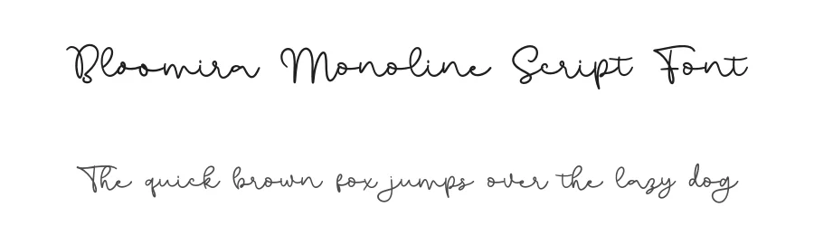Bloomira Monoline Script Font by bearydsgn — Script Handwritten Font