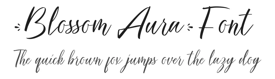 Blossom Aura Font by CalligraphyFonts.net — Script Handwritten Font