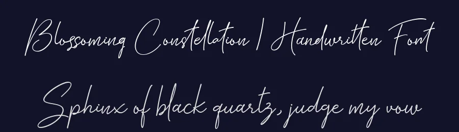 Blossoming Constellation | Handwritten Font by letterhanna — Script Handwritten Font — thumbnail 2