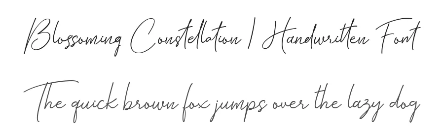 Blossoming Constellation | Handwritten Font by letterhanna — Script Handwritten Font