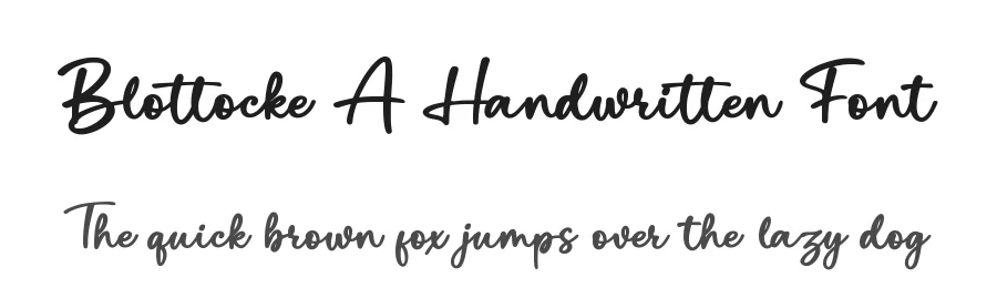 Blottocke A Handwritten Font by Basnistudio — Script Handwritten Font