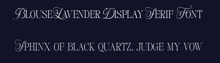 Blouse Lavender Display Serif Font by Violetnatural — Display Font — thumbnail 2