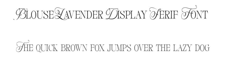 Blouse Lavender Display Serif Font by Violetnatural — Display Font