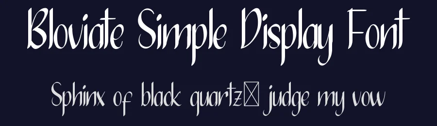 Bloviate Simple Display Font by CalligraphyFonts.net — Display Font — thumbnail 2