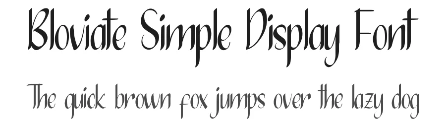 Bloviate Simple Display Font by CalligraphyFonts.net — Display Font
