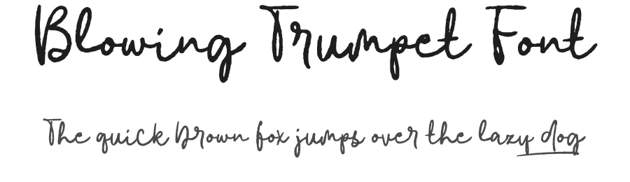 Blowing Trumpet Font by Anxietype Foundry — Script Handwritten Font