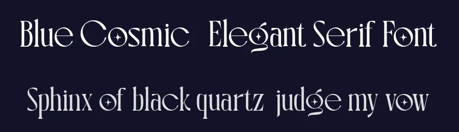 Blue Cosmic – Elegant Serif Font by Fontliner — Decorative Font — thumbnail 2