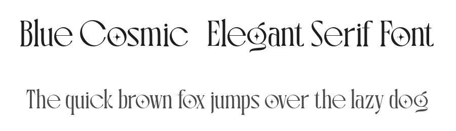 Blue Cosmic – Elegant Serif Font by Fontliner — Decorative Font