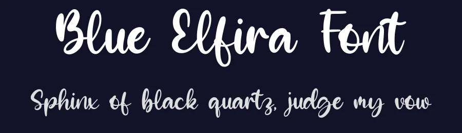Blue Elfira Font by qwrtype — Script Handwritten Font — thumbnail 2