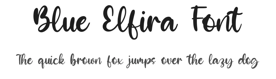 Blue Elfira Font by qwrtype — Script Handwritten Font
