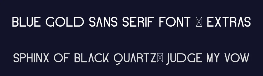 Blue Gold Sans Serif Font + Extras by vp_creative_shop — Sans Serif Font — thumbnail 2
