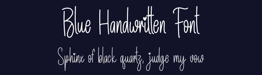 Blue Handwritten Font by creativeletter — Script Handwritten Font — thumbnail 2