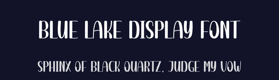 Blue Lake Display Font by andikastudio — Display Font — thumbnail 2