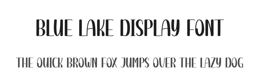 Blue Lake Display Font by andikastudio — Display Font
