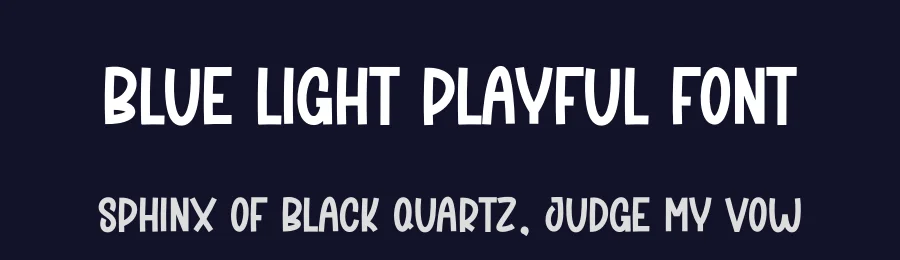 Blue Light Playful Font by creativeletter — Display Font — thumbnail 2