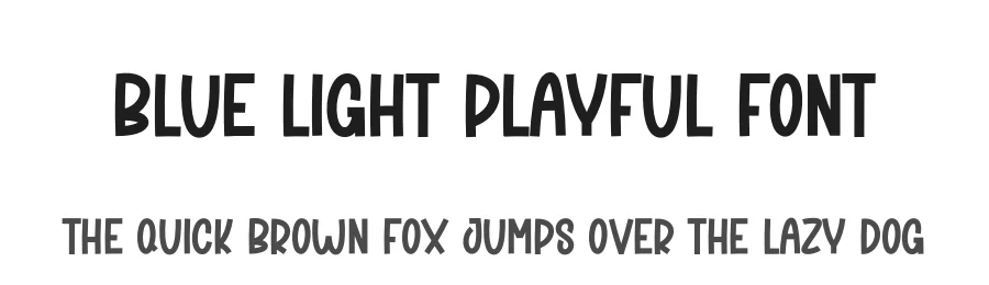 Blue Light Playful Font by creativeletter — Display Font