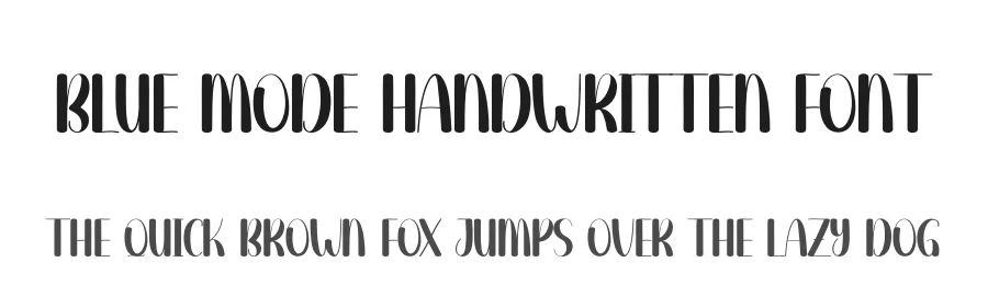 Blue Mode Handwritten Font by andikastudio — Display Font