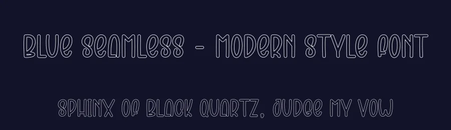 Blue Seamless – Modern Style Font by creativeletter — Display Font — thumbnail 2