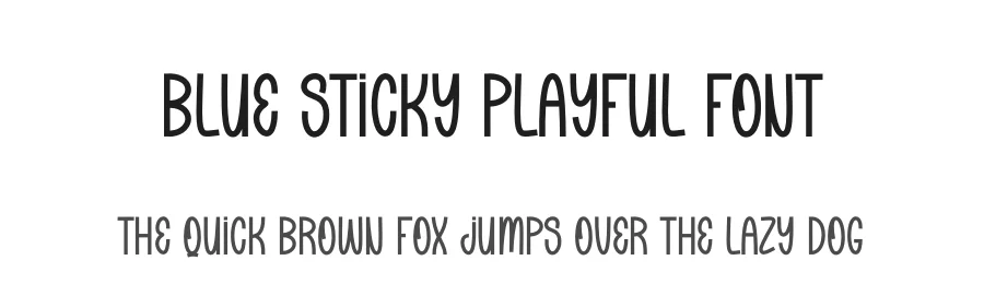 Blue Sticky Playful Font by andikastudio — Display Font