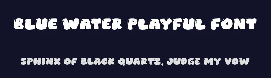 Blue Water Playful Font by Mjtype — Display Font — thumbnail 2