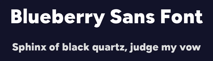Blueberry Sans Font by Erik Kennedy — Sans Serif Font — thumbnail 2