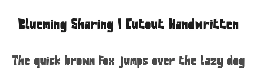 Blueming Sharing | Cutout Handwritten by Gracetypestudio — Script Handwritten Font