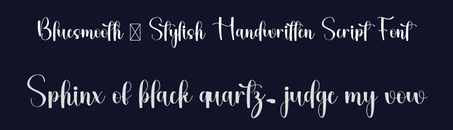 Bluesmooth – Stylish Handwritten Script Font by freshtypeink — Script Handwritten Font — thumbnail 2