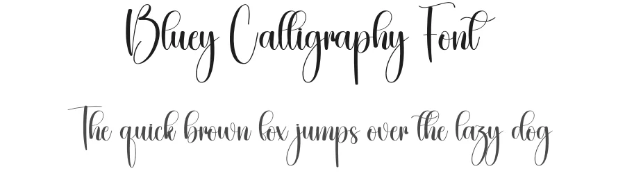Bluey Calligraphy Font by creativeletter — Script Handwritten Font