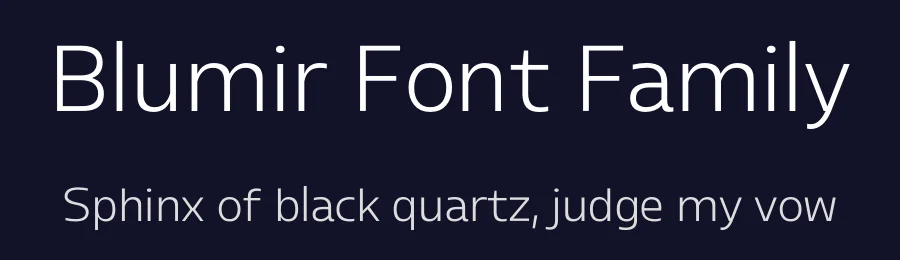 Blumir Font Family by ©Ridtype Foundry — Sans Serif Font — thumbnail 2