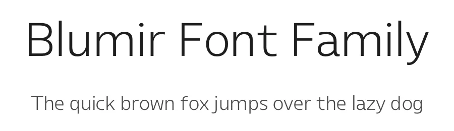 Blumir Font Family by Β©Ridtype Foundry β Sans Serif Font
