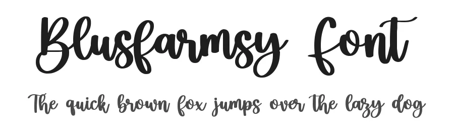 Blusfarmsy Font by qwrtype — Script Handwritten Font