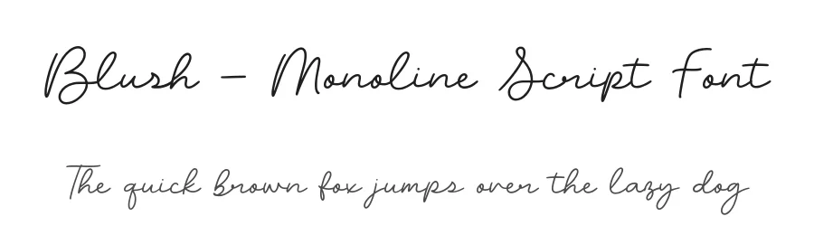 Blush – Monoline Script Font by Alpaprana — Script Handwritten Font