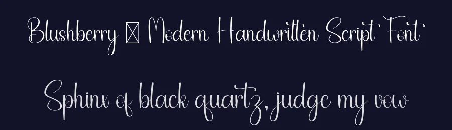 Blushberry – Modern Handwritten Script Font by freshtypeink — Script Handwritten Font — thumbnail 2