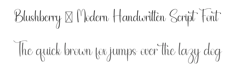 Blushberry – Modern Handwritten Script Font by freshtypeink — Script Handwritten Font