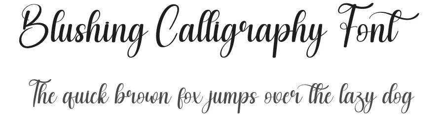 Blushing Calligraphy Font by creativeletter — Script Handwritten Font