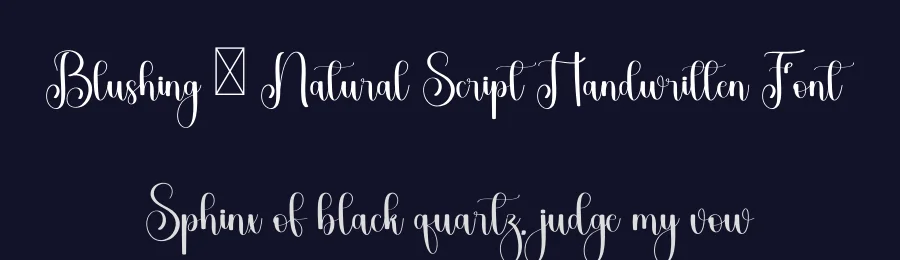 Blushing – Natural Script Handwritten Font by freshtypeink — Script Handwritten Font — thumbnail 2