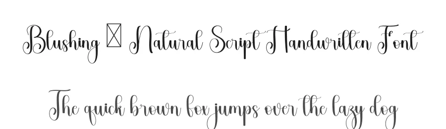 Blushing – Natural Script Handwritten Font by freshtypeink — Script Handwritten Font
