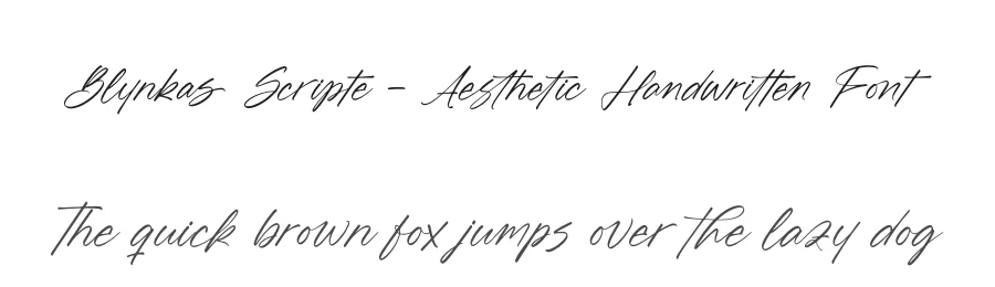 Blynkas Scripte – Aesthetic Handwritten Font by letterenastudios — Script Handwritten Font