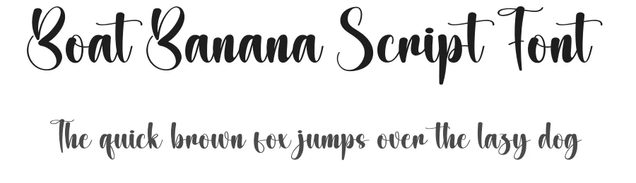 Boat Banana Script Font by creativeletter — Script Handwritten Font