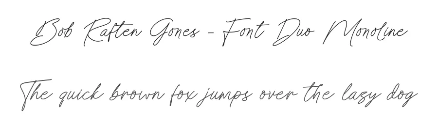 Bob Raften Gones – Font Duo Monoline by letterenastudios — Serif Font