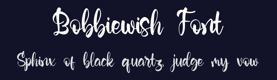 Bobbiewish Font by qwrtype — Script Handwritten Font — thumbnail 2