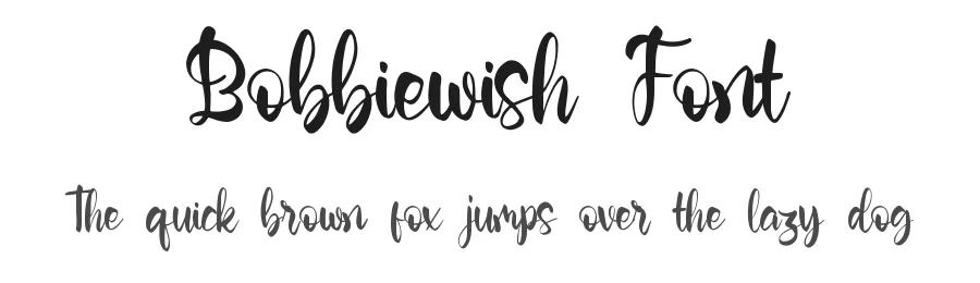 Bobbiewish Font by qwrtype — Script Handwritten Font