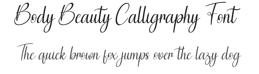 Body Beauty Calligraphy Font by andikastudio — Script Handwritten Font