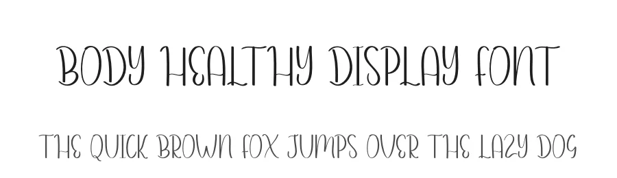 Body Healthy Display Font by andikastudio — Display Font