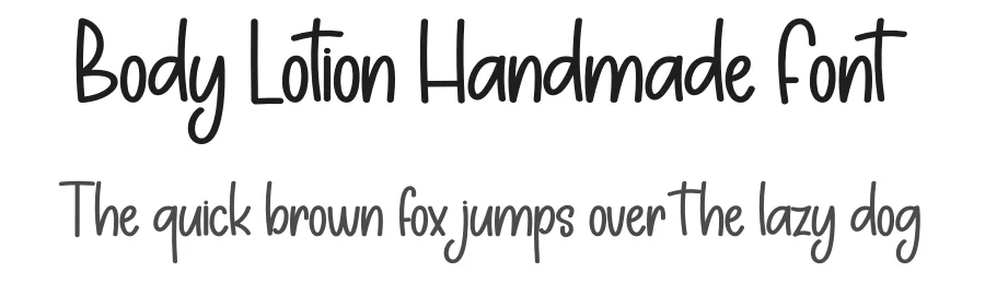 Body Lotion Handmade Font by andikastudio — Display Font
